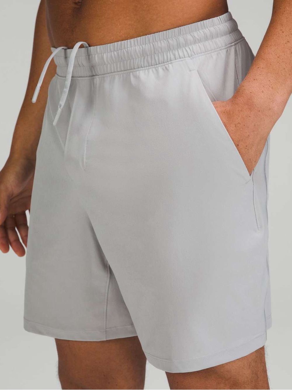 Lululemon Pace Breaker Linerless 7" Short in Silver Drop
